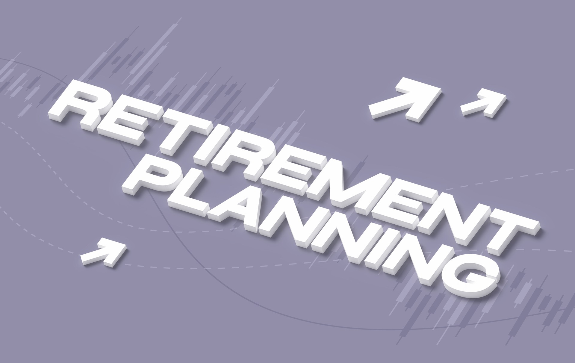 Retirement Planning Chart 3D Background